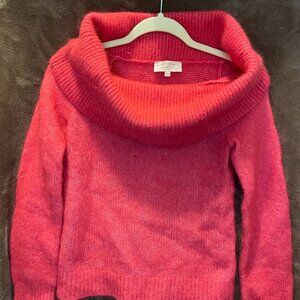 Sézane Rose Mohair Sweater XXS – Off-Shoulder | Soft, Cozy, Great Condition